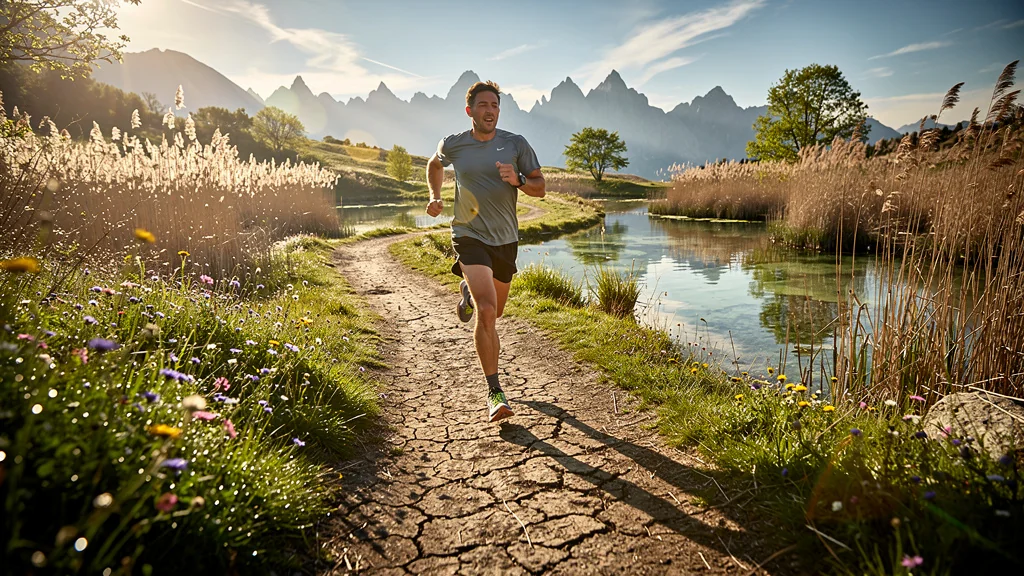Boucle des étangs de Fenestrelles au printemps et en été sous le soleil, course chronométrée en plein air