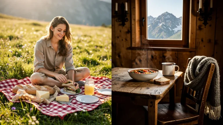 Comparaison réaliste entre pique-nique maison et repas en refuge pour budget serré
